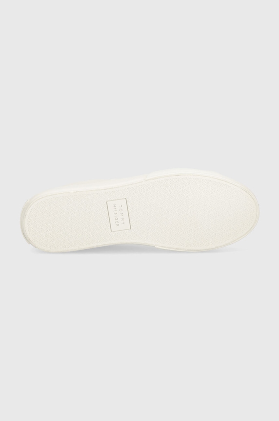 Kožené tenisky Tommy Hilfiger TH HI VULC STREET LOW LTH ESS FM0FM04896 bílá