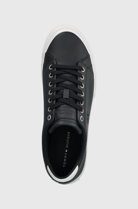 Tommy Hilfiger sneakersy skórzane TH HI VULC STREET LOW LTH ESS granatowy FM0FM04896