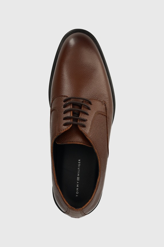Tommy Hilfiger półbuty skórzane CORE RWB HILFIGER T LTH SHOE brązowy FM0FM04901