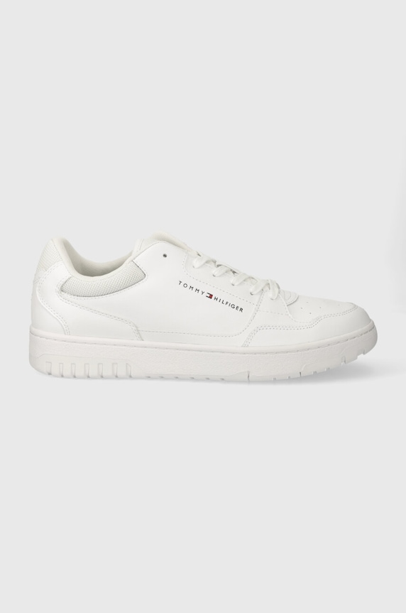 Tenisky Tommy Hilfiger TH BASKET CORE LEATHER ESS přírodní kůže bílá FM0FM05040