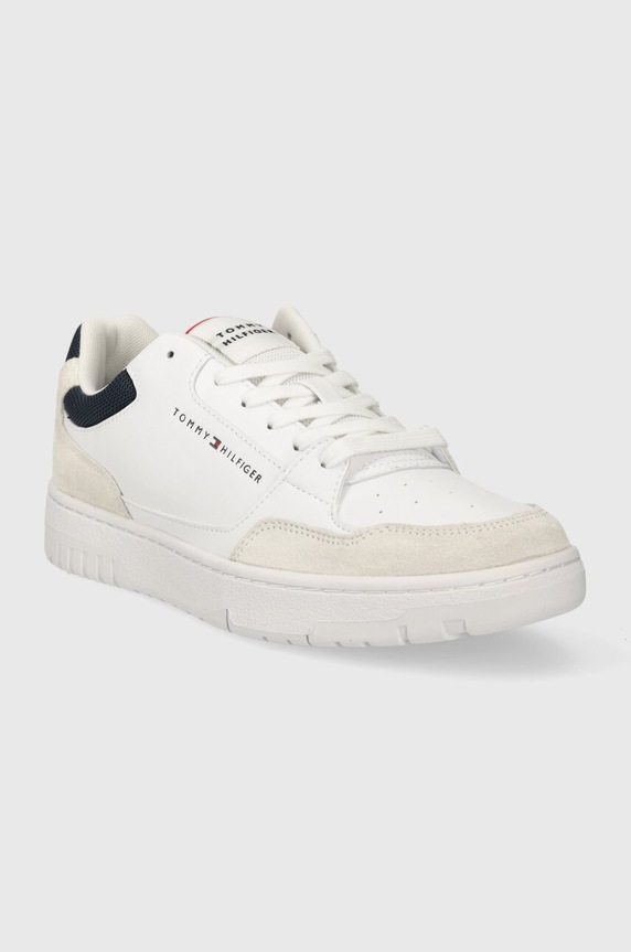 Tommy Hilfiger sneakersy TH BASKET CORE LTH MIX ESS FM0FM05058 biały NC24