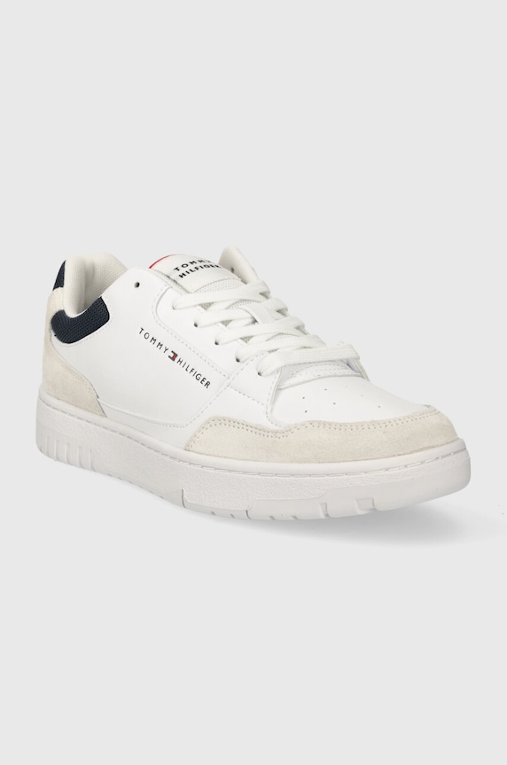Tommy Hilfiger sneakersy TH BASKET CORE LTH MIX ESS FM0FM05058 biały NC24