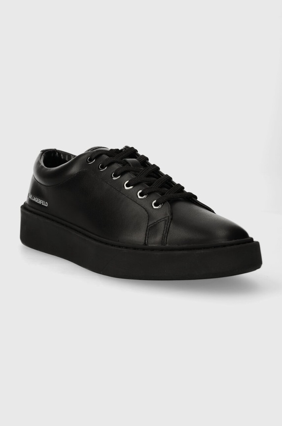 Karl Lagerfeld sneakersy skórzane FLINT KL53320A.000 czarny SS24
