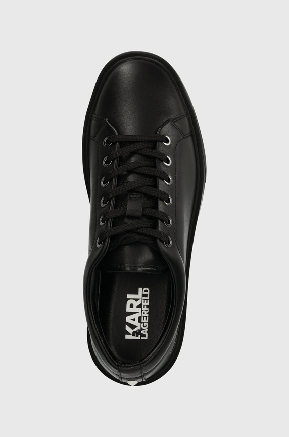 Karl Lagerfeld sneakersy skórzane FLINT czarny KL53320A.000