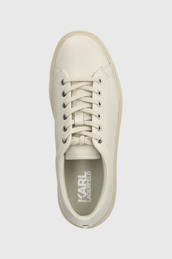 Δερμάτινα sneakers Karl Lagerfeld FLINT λευκό KL53320A.011