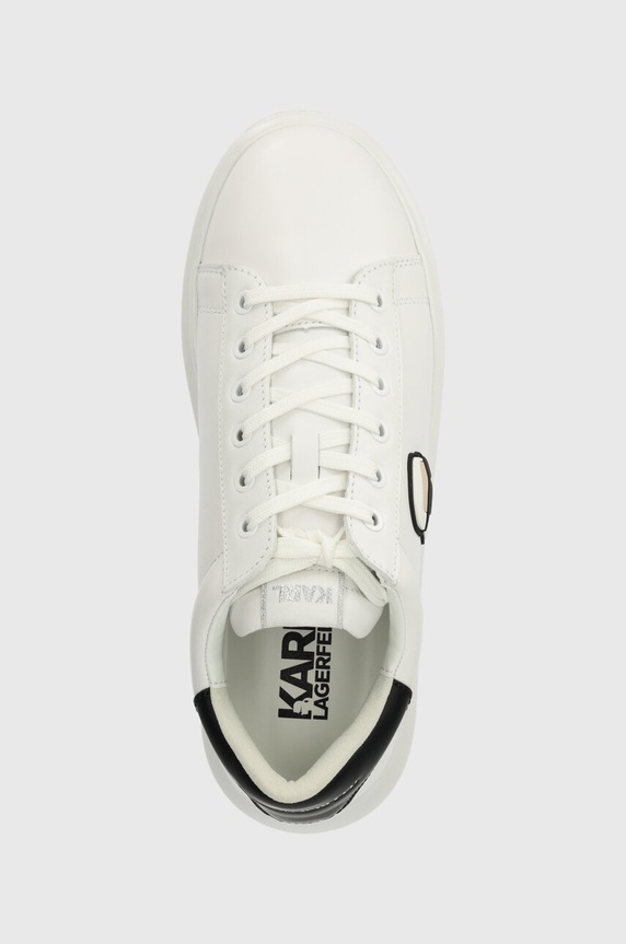 Usnjene superge Karl Lagerfeld KAPRI MENS bela KL52530N.011