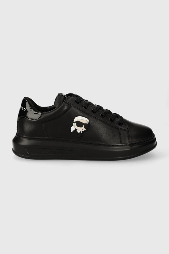 Kožené tenisky Karl Lagerfeld KAPRI MENS Planet friendly čierna KL52530N.00X
