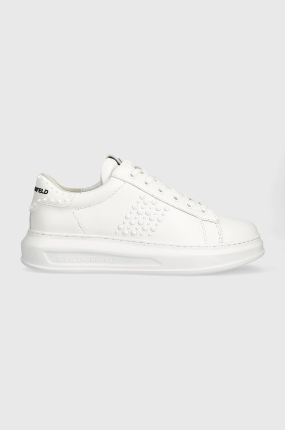 Karl Lagerfeld sneakersy skórzane KAPRI MENS niska biały KL52574.01W