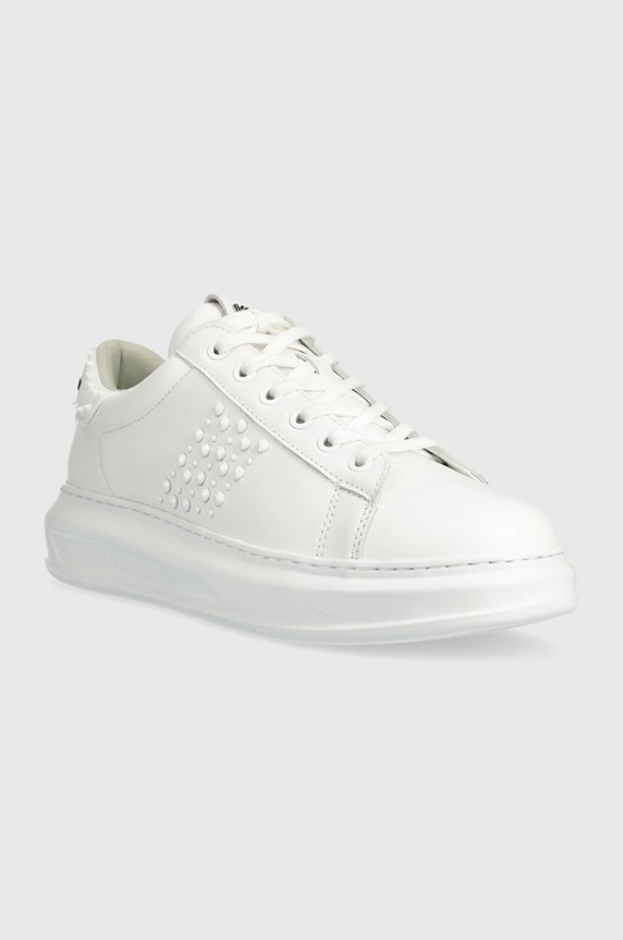 Karl Lagerfeld sneakersy skórzane KAPRI MENS KL52574.01W biały SS24