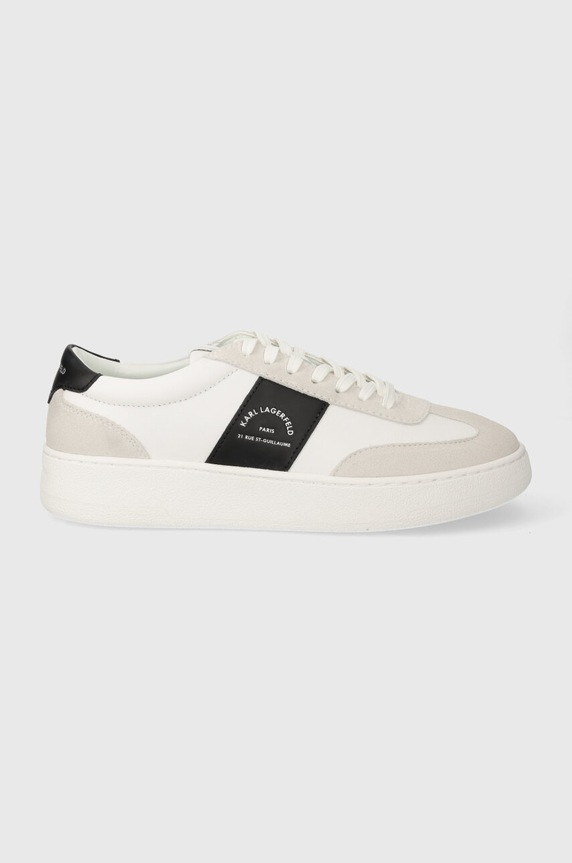 Karl Lagerfeld bőr sportcipő KOURT III velúr bőr fehér KL51524.011