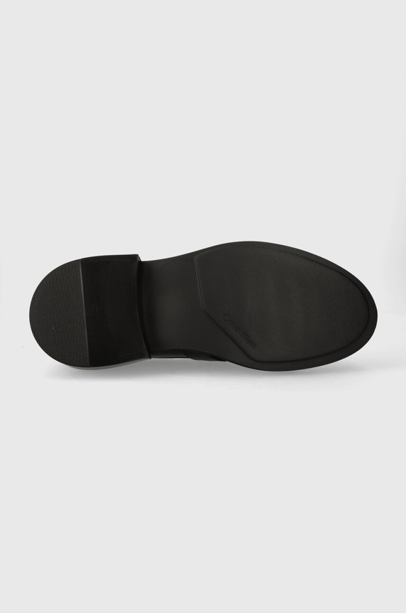 Kožené mokasíny Calvin Klein MOCCASIN W/ ICONIC PLAQUE HM0HM01452 čierna