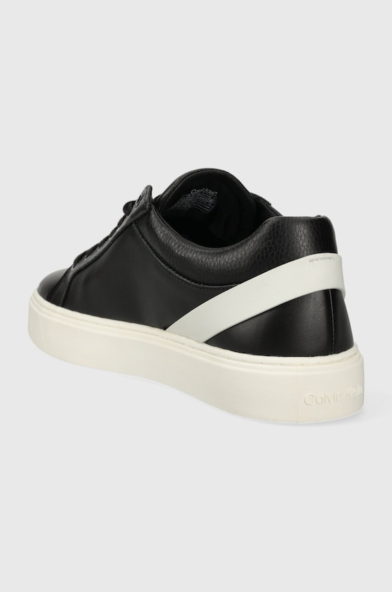 Obuwie Calvin Klein sneakersy skórzane LOW TOP LACE UP ARCHIVE STRIPE HM0HM01292 czarny