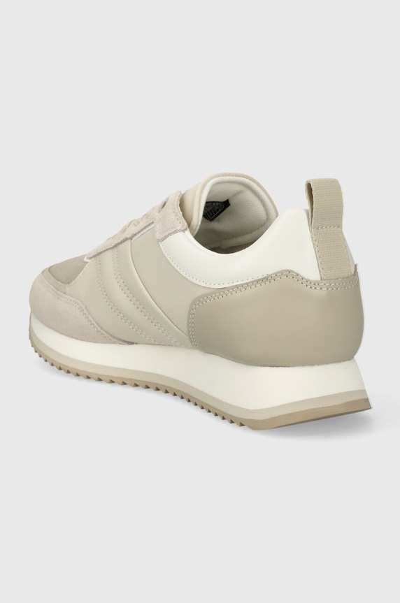 Cipők Calvin Klein bőr sportcipő LOW TOP LACE UP MIX HM0HM01280 bézs