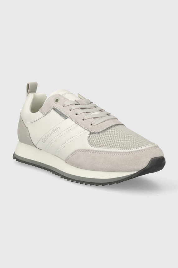 Calvin Klein bőr sportcipő LOW TOP LACE UP MIX HM0HM01280 szürke SS24