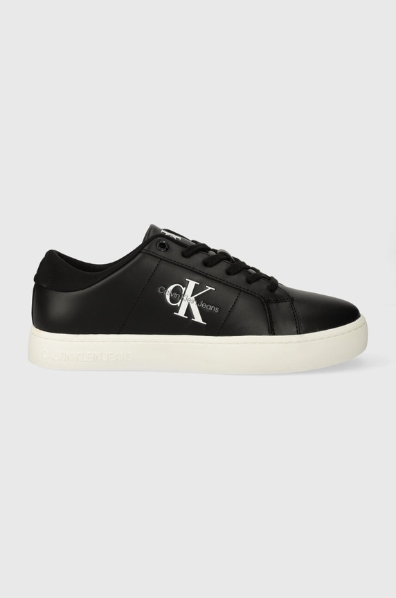 Kožené sneakers boty Calvin Klein Jeans CLASSIC CUPSOLE LOW ML LTH Planet friendly černá YM0YM00864