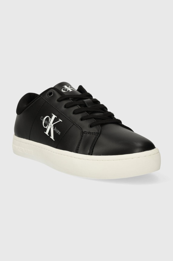Kožené sneakers boty Calvin Klein Jeans CLASSIC CUPSOLE LOW ML LTH YM0YM00864 černá SS24