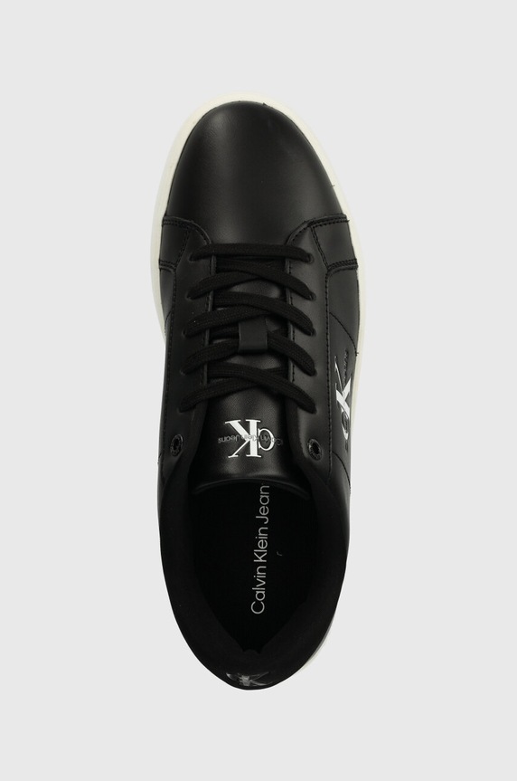 Kožené sneakers boty Calvin Klein Jeans CLASSIC CUPSOLE LOW ML LTH černá YM0YM00864