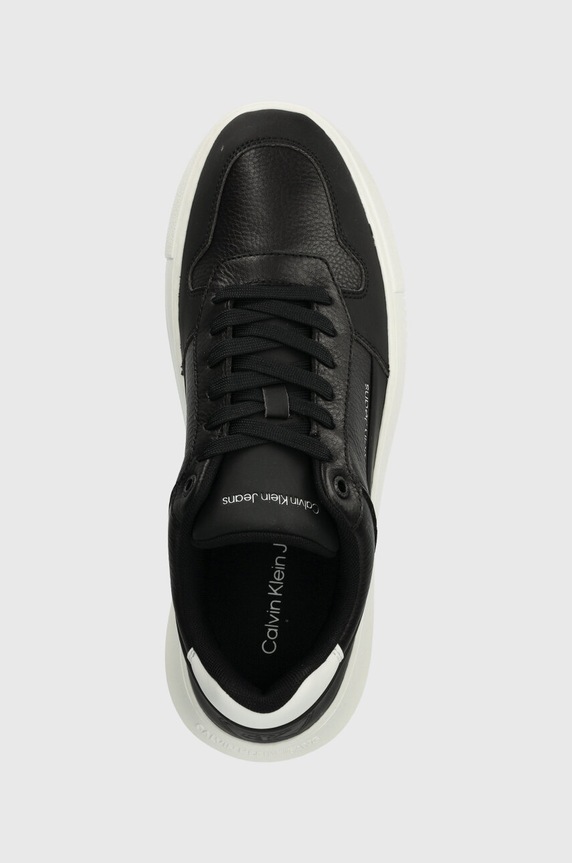 Calvin Klein Jeans sportcipő CHUNKY CUPSOLE LOW LTH IN SAT fekete YM0YM00873