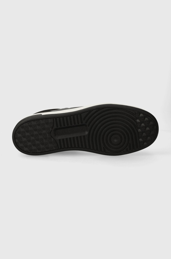 Kožené tenisky Calvin Klein Jeans BASKET CUPSOLE MID LTH ML FAD YM0YM00883 černá