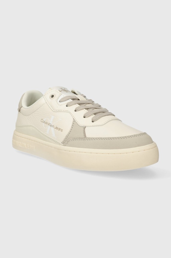 Tenisky Calvin Klein Jeans CLASSIC CUPSOLE LOW LTH ML FAD YM0YM00885 béžová NC24