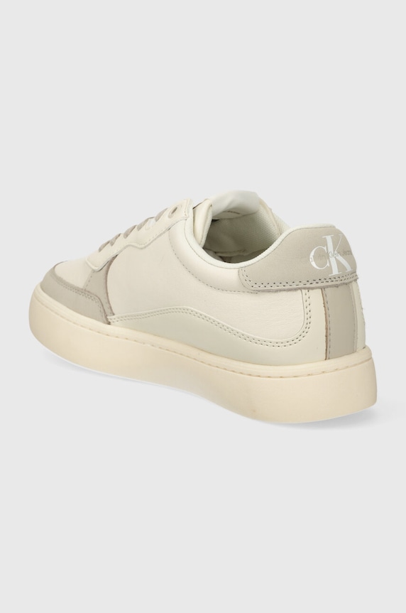 Boty Tenisky Calvin Klein Jeans CLASSIC CUPSOLE LOW LTH ML FAD YM0YM00885 béžová