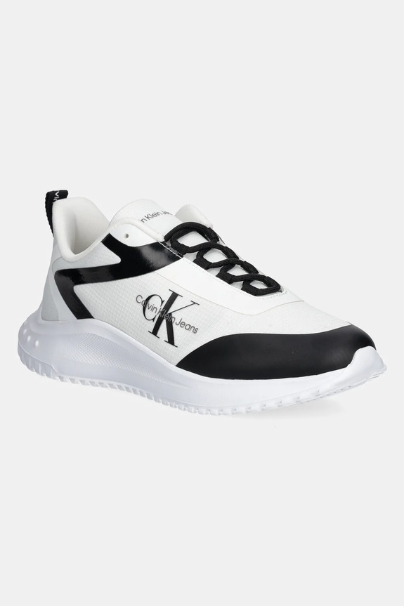 Sneakers boty Calvin Klein Jeans EVA RUNNER LOW LACE ML MIX nízký bílá YM0YM00968