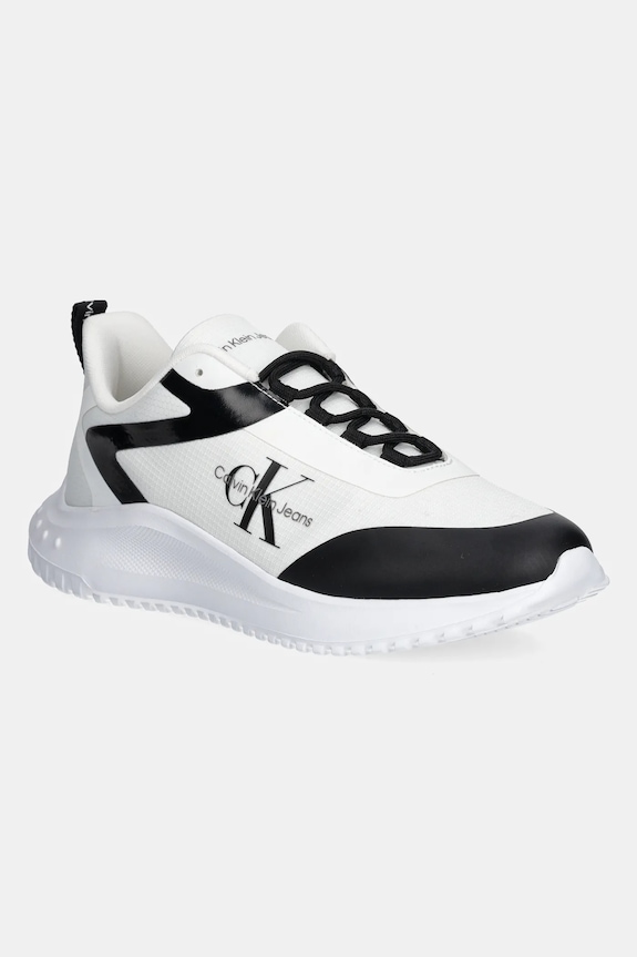 Sneakers boty Calvin Klein Jeans EVA RUNNER LOW LACE ML MIX nízký bílá YM0YM00968