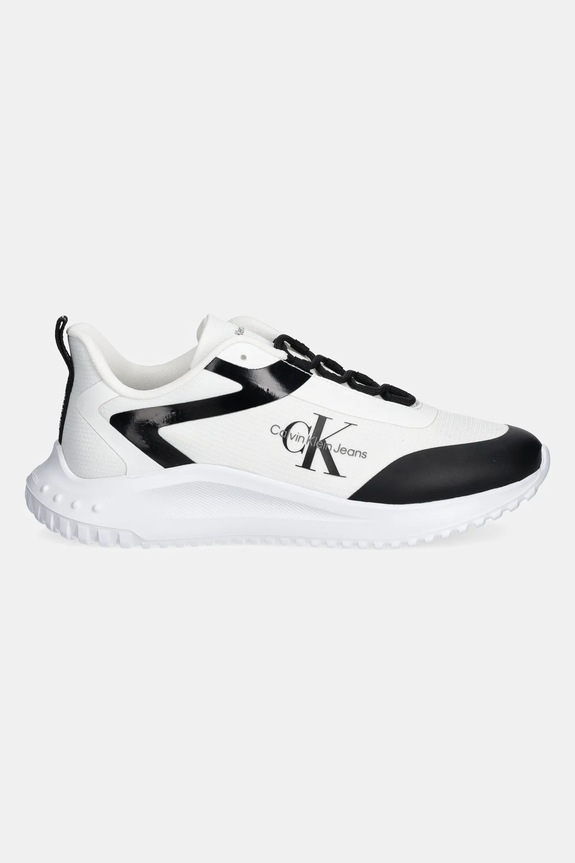 Sneakers boty Calvin Klein Jeans EVA RUNNER LOW LACE ML MIX YM0YM00968 bílá NC24