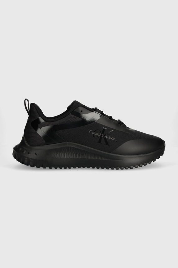 Calvin Klein Jeans sneakersy EVA RUNNER LOW LACE ML MIX niska czarny YM0YM00968