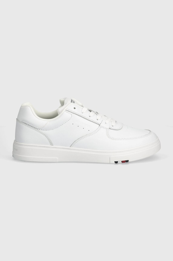 Tommy Hilfiger sneakersy skórzane MODERN CUP CORPORATE LTH FM0FM04941 biały SS24