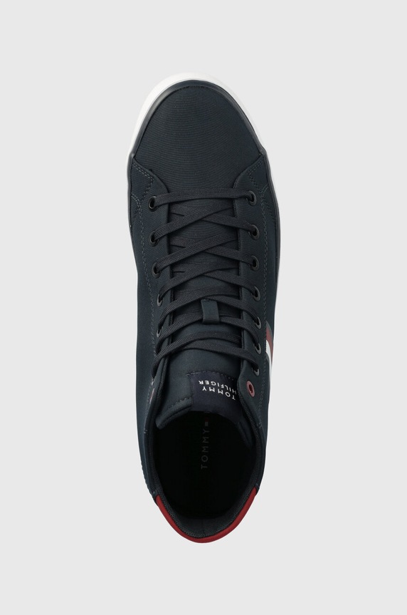 Kecky Tommy Hilfiger TH HI VULC STRIPES MESH námořnická modř FM0FM04948