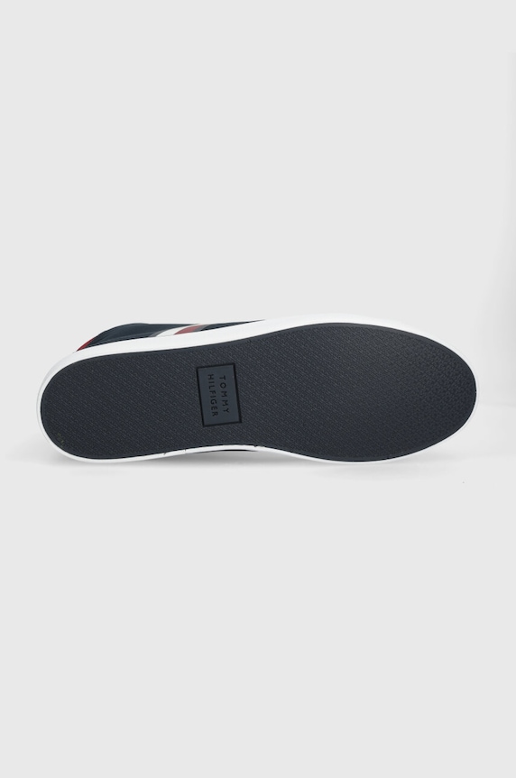 Kecky Tommy Hilfiger TH HI VULC STRIPES MESH FM0FM04948 námořnická modř