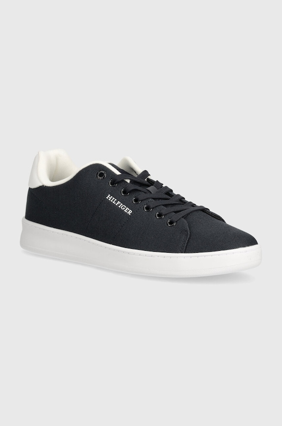 Tommy Hilfiger sneakersy COURT CUPSOLE PIQUE TEXTILE niska granatowy FM0FM04967