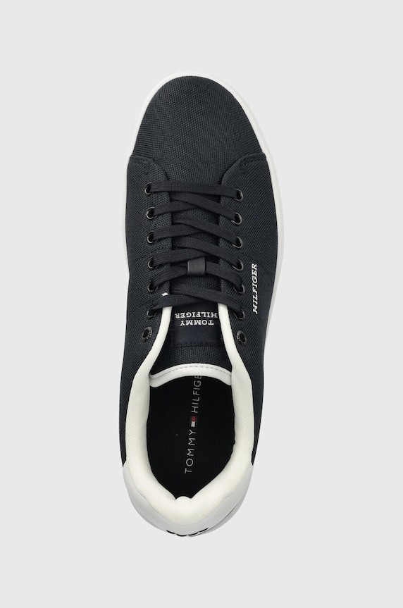 Tommy Hilfiger sneakersy COURT CUPSOLE PIQUE TEXTILE granatowy FM0FM04967
