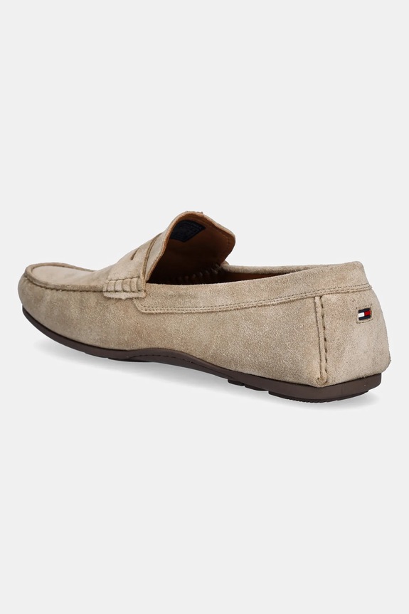 Obuća Mokasinke od brušene kože Tommy Hilfiger CASUAL SUEDE DRIVER FM0FM04998 bež