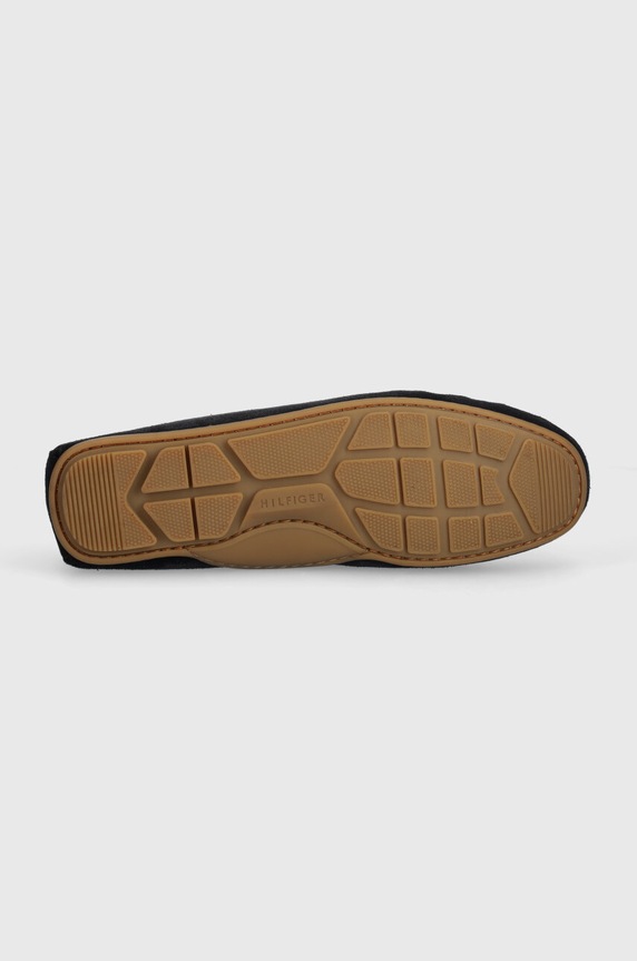 Mokasinke od brušene kože Tommy Hilfiger CASUAL SUEDE DRIVER FM0FM04998 mornarsko plava