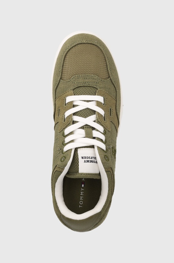 Tommy Hilfiger sneakersy TH BASKET STREET SUMMER zielony FM0FM05074