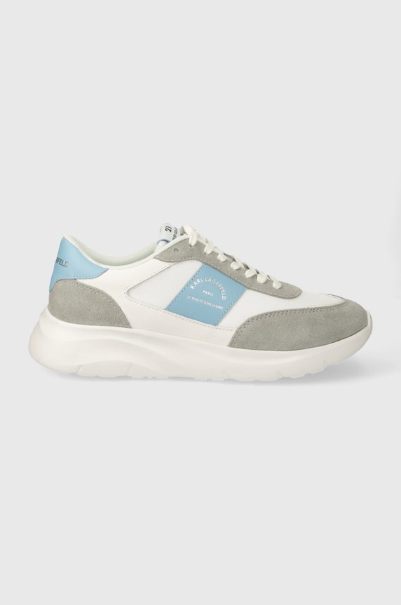 Karl Lagerfeld sneakersy SERGER skóra zamszowa biały KL53624.01B