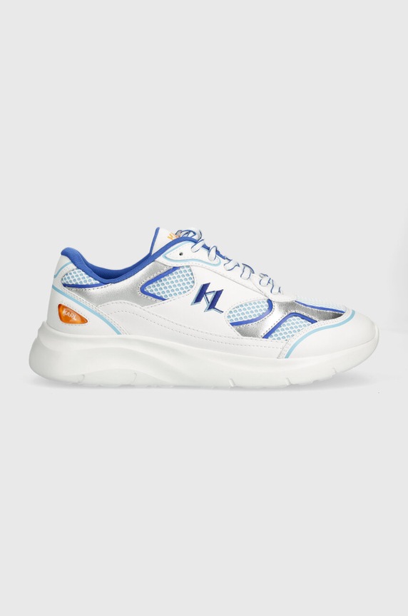 Karl Lagerfeld sneakersy skórzane SERGER Planet friendly niebieski KL53620.41B