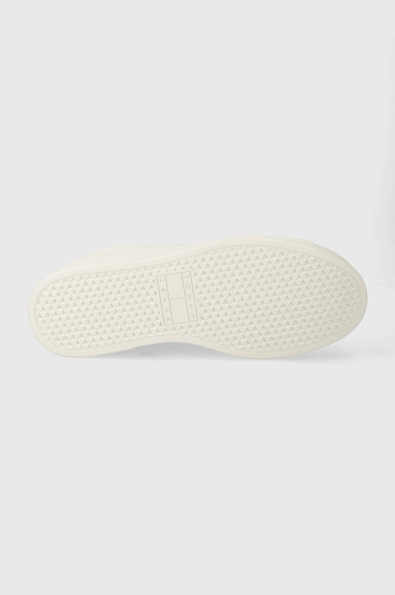 Kožené tenisky Tommy Jeans TJM LEATHER LOW CUPSOLE EM0EM01374 biela