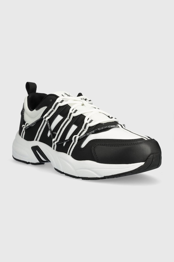 Sneakers Calvin Klein Jeans RETRO TENNIS LOW LACEUP MIX DIF YM0YM00918 μαύρο SS24