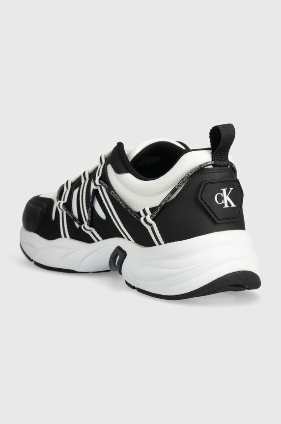 Παπούτσια Sneakers Calvin Klein Jeans RETRO TENNIS LOW LACEUP MIX DIF YM0YM00918 μαύρο