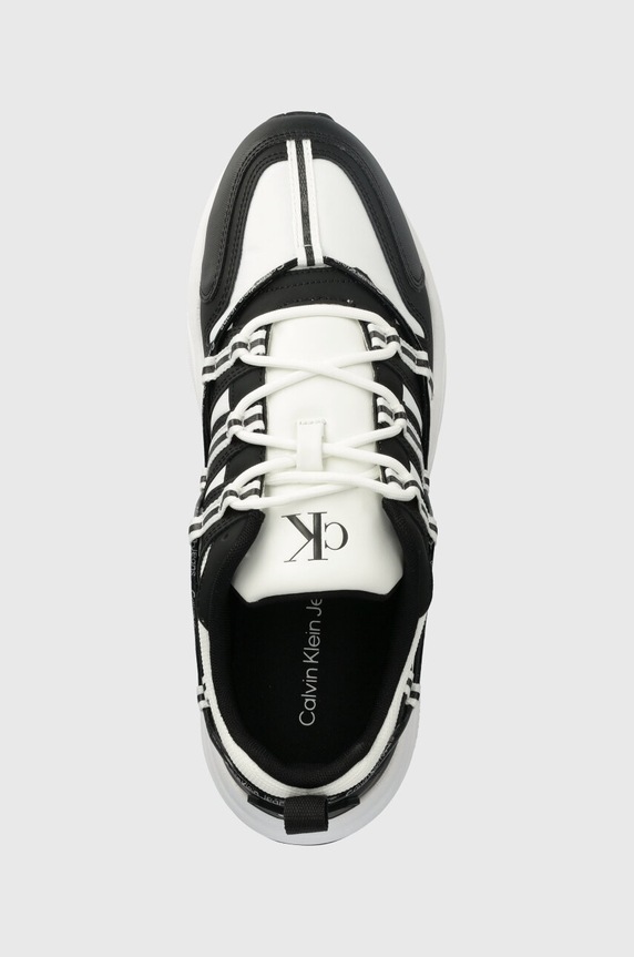 Sneakers Calvin Klein Jeans RETRO TENNIS LOW LACEUP MIX DIF μαύρο YM0YM00918