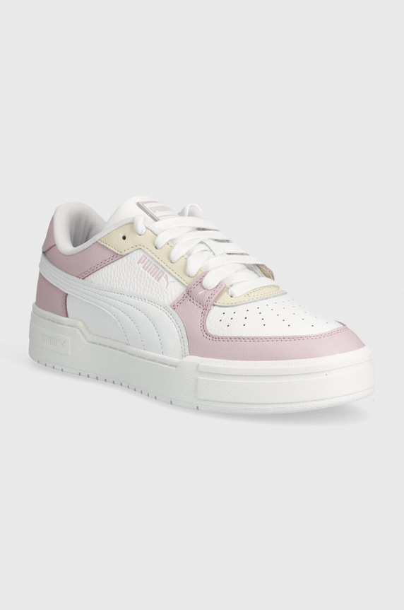 Sneakers Puma απομίμηση λείου δέρματος ροζ 380190
