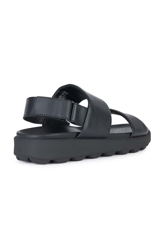 Încălțăminte Geox sandale de piele U SPHERICA EC6 U45GWC.00085.C9999 negru