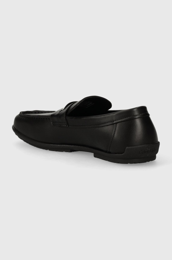 Obuv Kožené mokasíny Calvin Klein DRIVING SHOE METAL BAR HM0HM01473 čierna