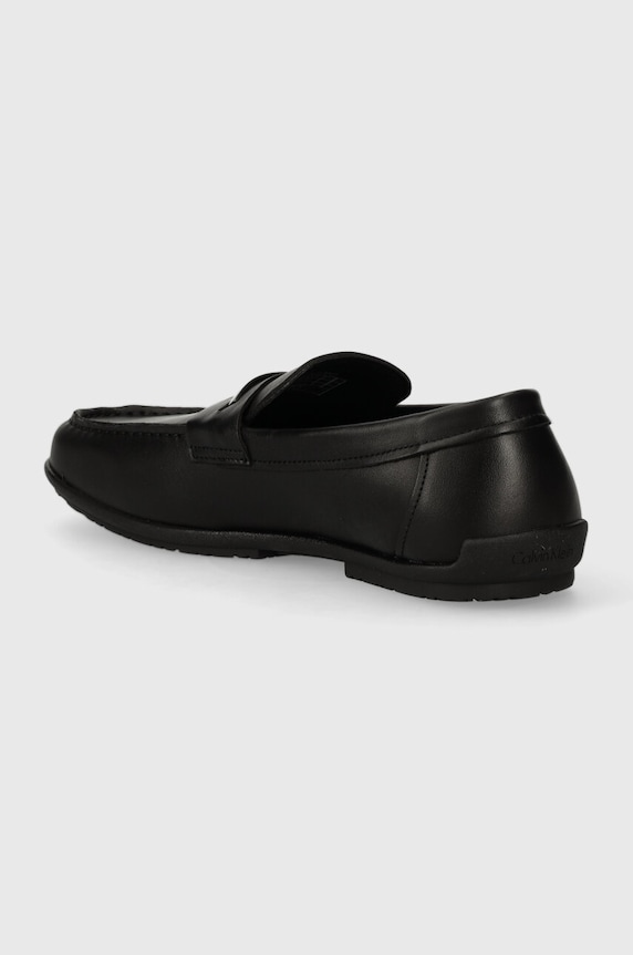 Obuv Kožené mokasíny Calvin Klein DRIVING SHOE METAL BAR HM0HM01473 čierna