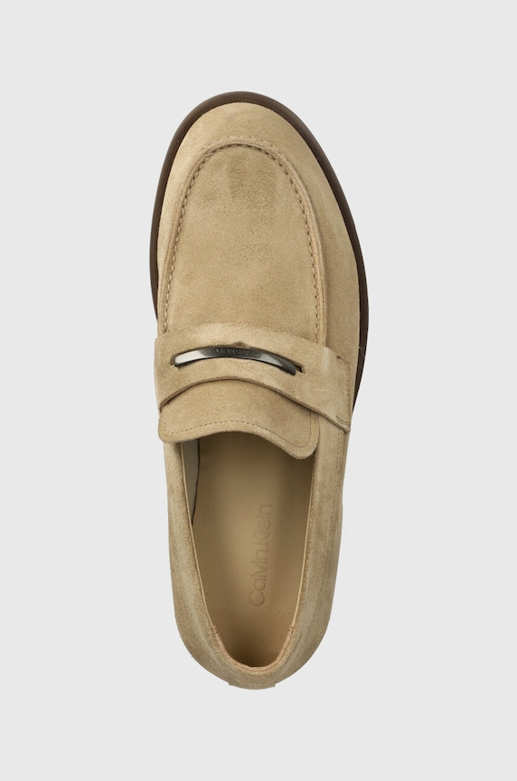 Semišové mokasíny Calvin Klein MOCCASIN SUEDE béžová HM0HM01469