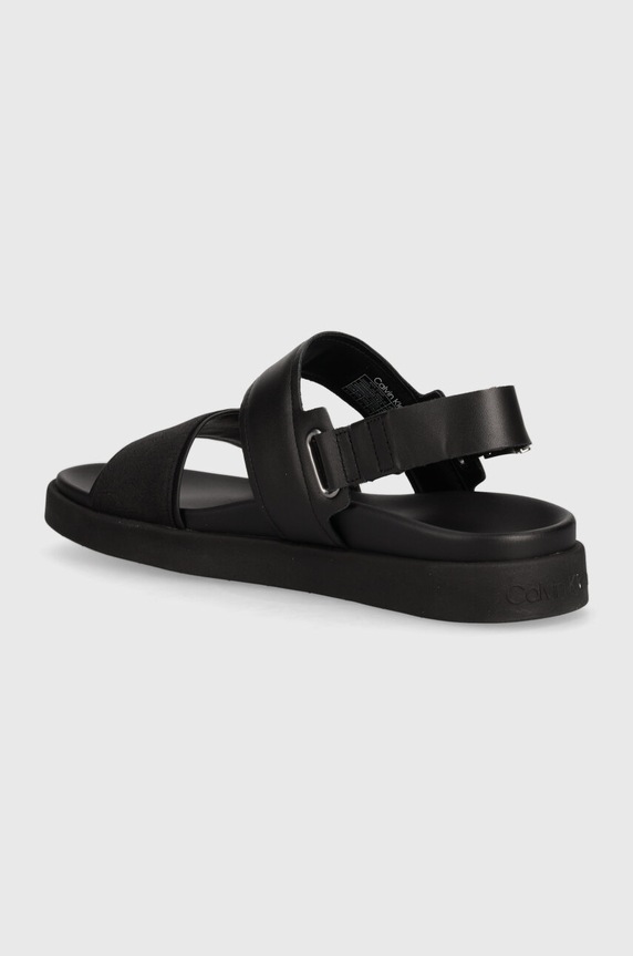 Obuwie Calvin Klein sandały BACK STRAP SANDAL JAQ MONO IP HM0HM01421 czarny