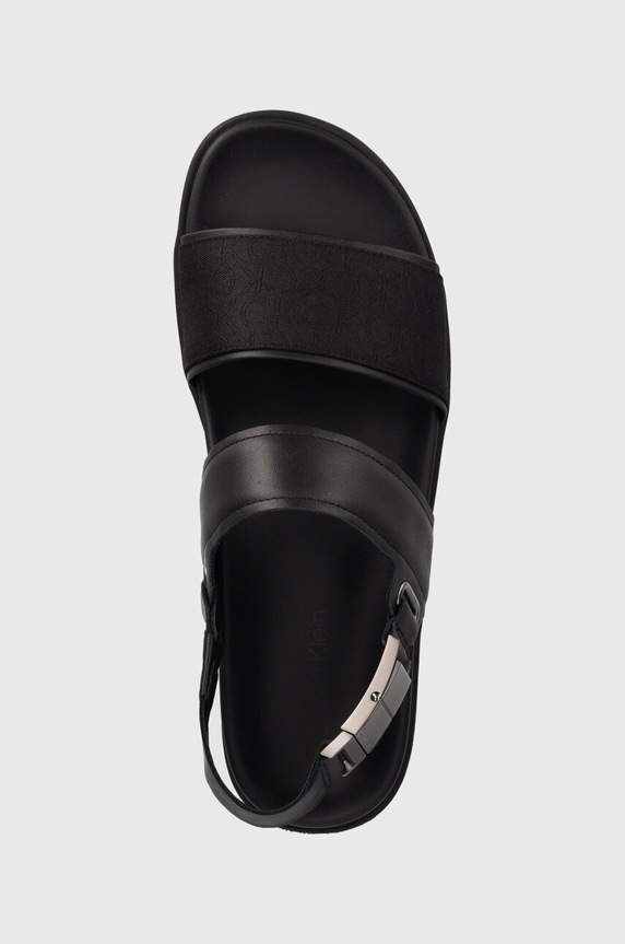Calvin Klein sandały BACK STRAP SANDAL JAQ MONO IP czarny HM0HM01421